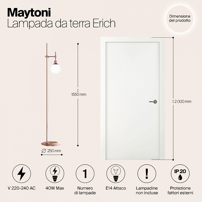 Торшер Maytoni MOD221-FL-01-G